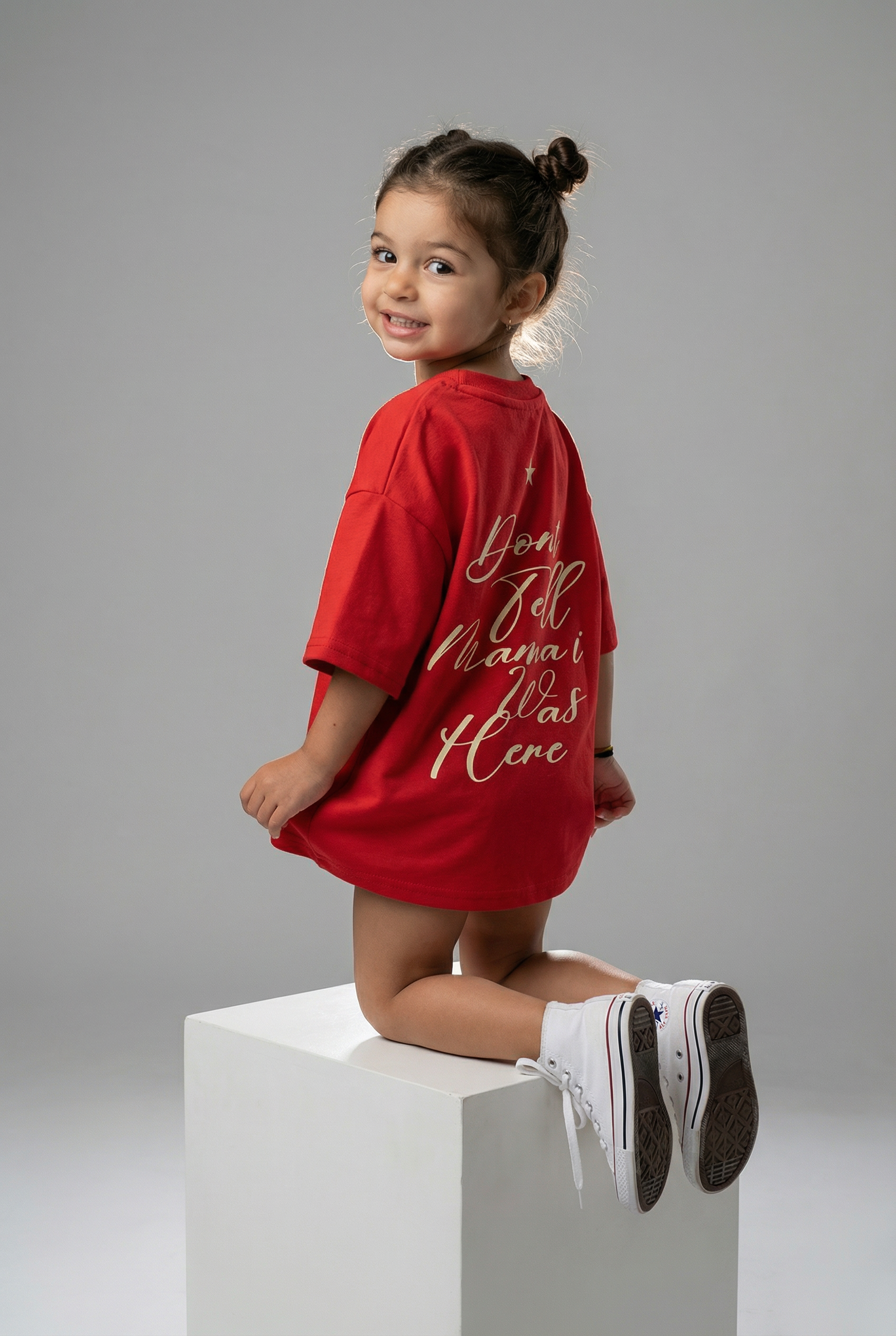 "AFTER HOURS" T-shirt in crimson